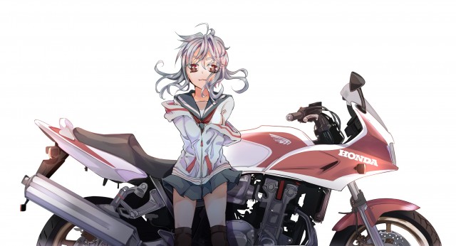 バイクと女の子 作品詳細 Illustdays シンプルイラストポートフォリオ