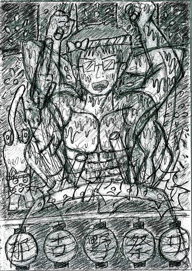 和太鼓 みだれ打ち 那古野祭り 作品詳細 Illustdays シンプルイラストポートフォリオ