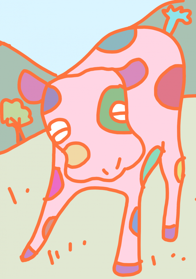 牛さん 作品詳細 Illustdays シンプルイラストポートフォリオ