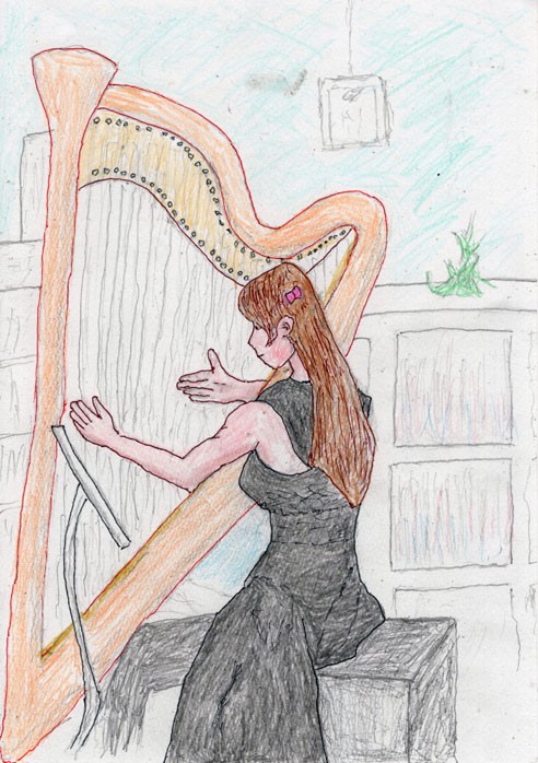 ハープ ハーパー ハーピスト 作品詳細 Illustdays シンプルイラストポートフォリオ