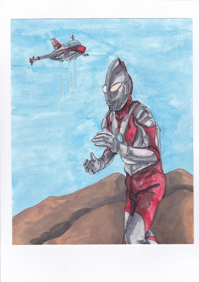 質店 ウルトラマン マグラ 怪獣 直筆 原画 イラスト ウルトラマンの