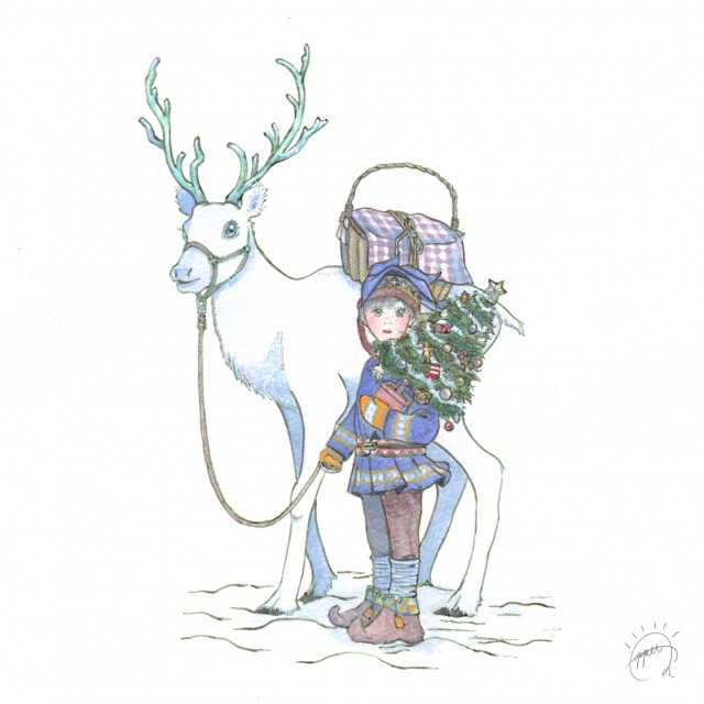クリスマスのおつかい 作品詳細 Illustdays シンプルイラストポートフォリオ