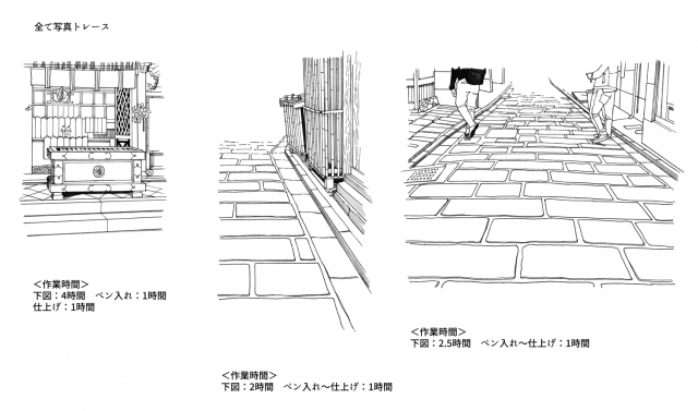 アシスタント実績 写真トレース背景 石畳 作品詳細 Illustdays シンプルイラストポートフォリオ