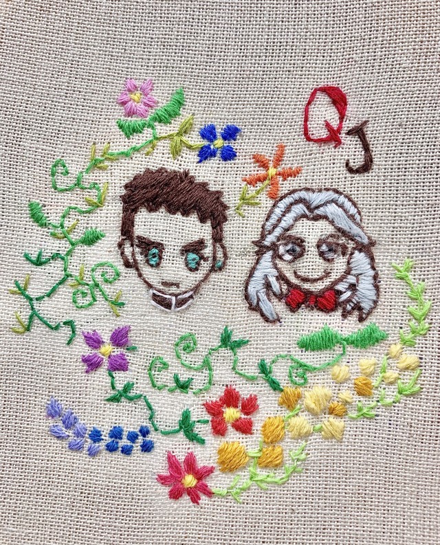 怪盗クイーンの刺繍 作品詳細 Illustdays シンプルイラストポートフォリオ