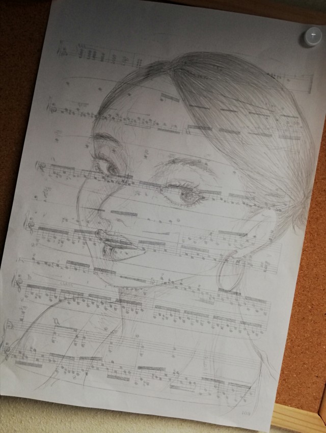 音符上の乙女 作品詳細 Illustdays シンプルイラストポートフォリオ