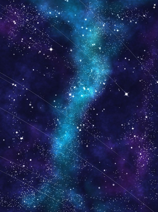星雲と流星群 作品詳細 Illustdays シンプルイラストポートフォリオ