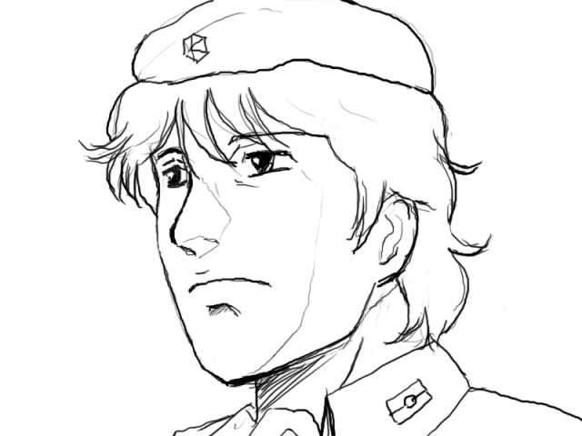 銀河英雄伝説 ヤン・ウェンリー 線画｜作品詳細｜ILLUST DAYS シンプル