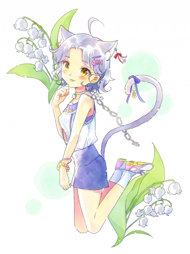猫すずらんちゃん♡ すずらんねこちゃん｜作品詳細｜ILLUST DAYS シンプルイラスト