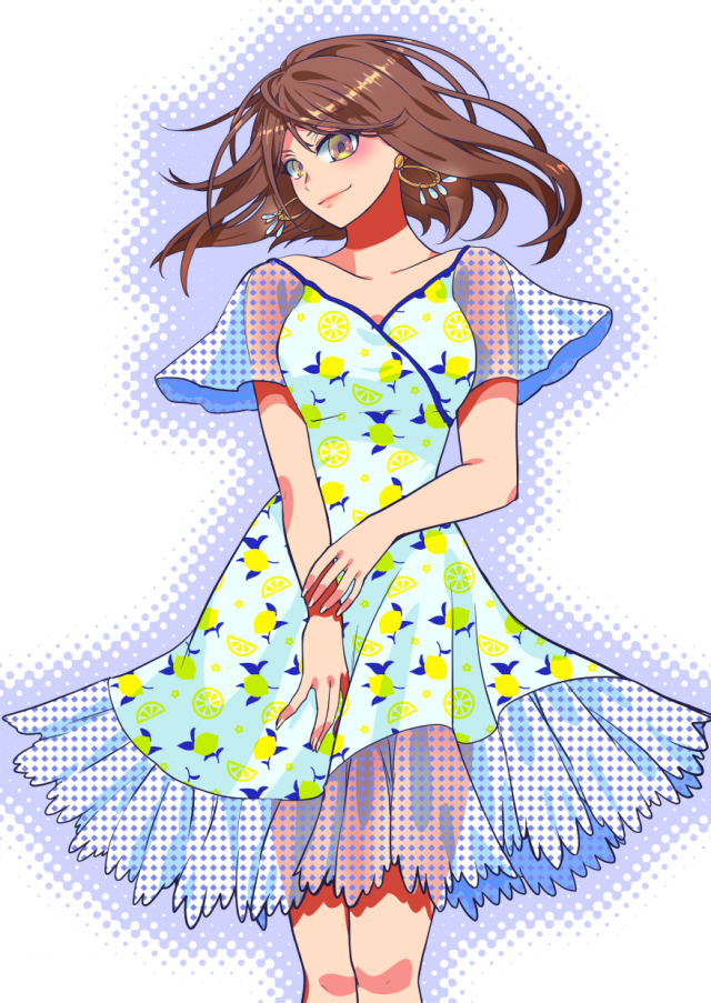 レモンのワンピース 作品詳細 Illustdays シンプルイラストポートフォリオ
