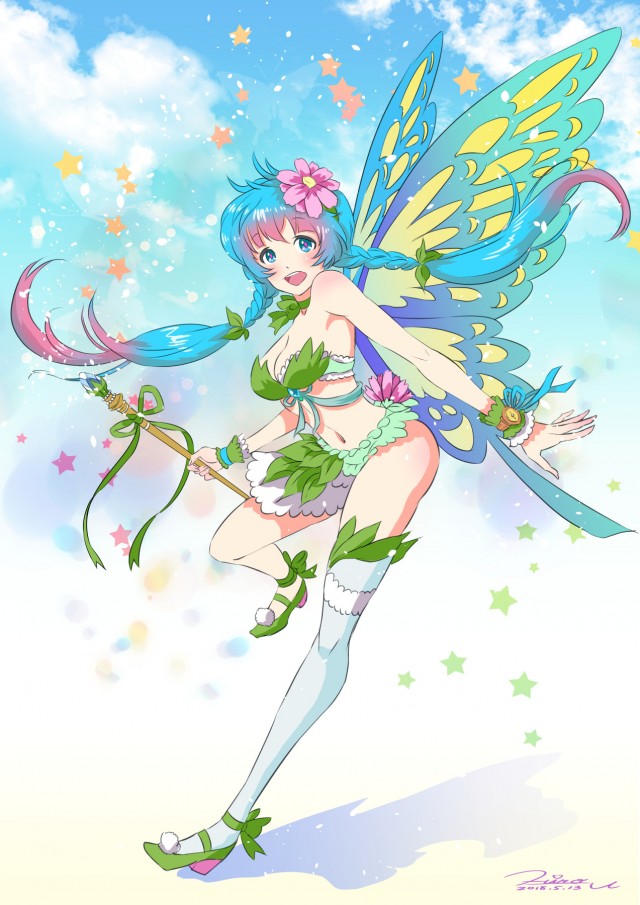 風妖精｜作品詳細｜ILLUST DAYS シンプルイラストポートフォリオ