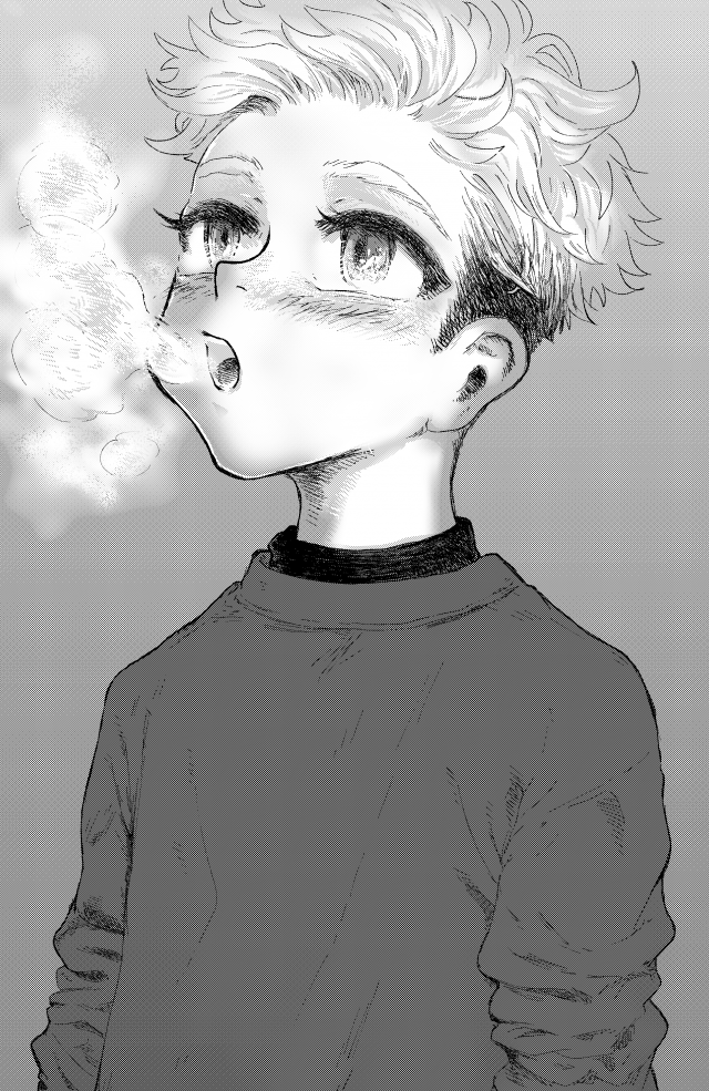 白い息 作品詳細 Illustdays シンプルイラストポートフォリオ