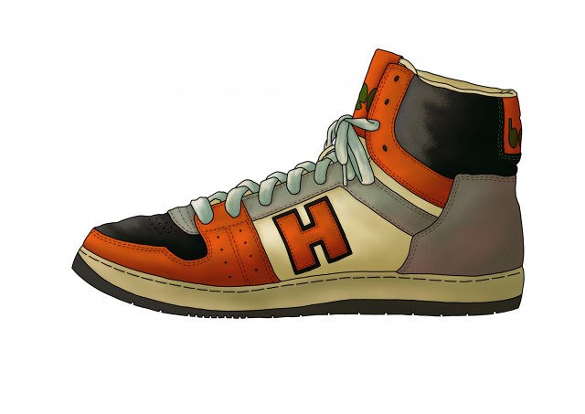 架空の靴メーカーのバスケットシューズ 作品詳細 Illustdays シンプルイラストポートフォリオ
