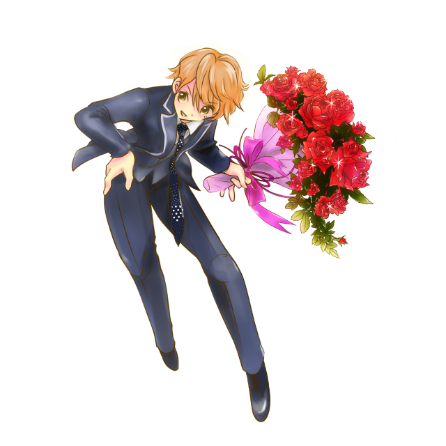 赤い薔薇の花束 作品詳細 Illustdays シンプルイラストポートフォリオ