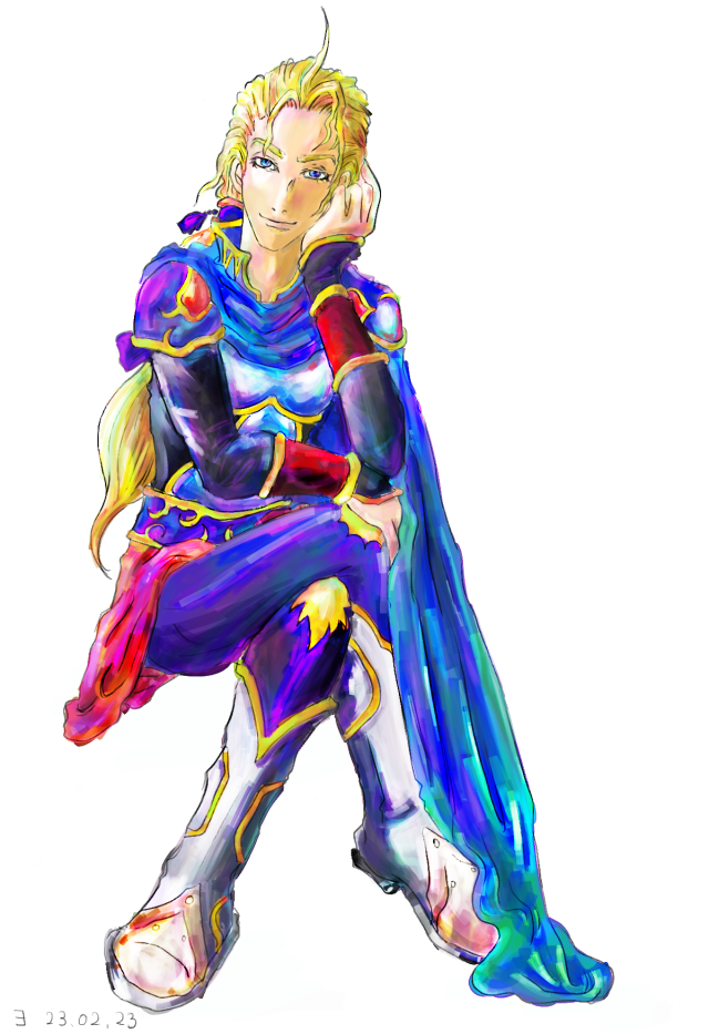 FF6 エドガー｜作品詳細｜ILLUST DAYS シンプルイラストポートフォリオ
