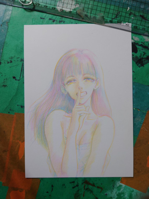 オリジナル 色鉛筆画(3色縛り)｜作品詳細｜ILLUST DAYS シンプル