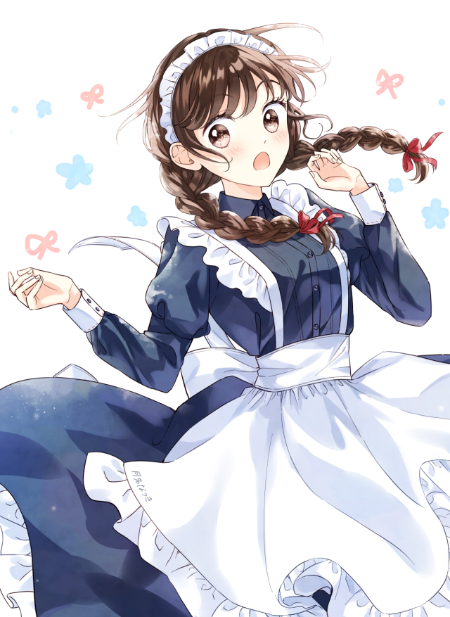 メイドさん｜作品詳細｜ILLUST DAYS シンプルイラストポートフォリオ