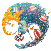 お祭り孔雀 作品詳細 Illustdays シンプルイラストポートフォリオ お祭り孔雀 作品詳細 Illustdays シンプルイラストポートフォリオ